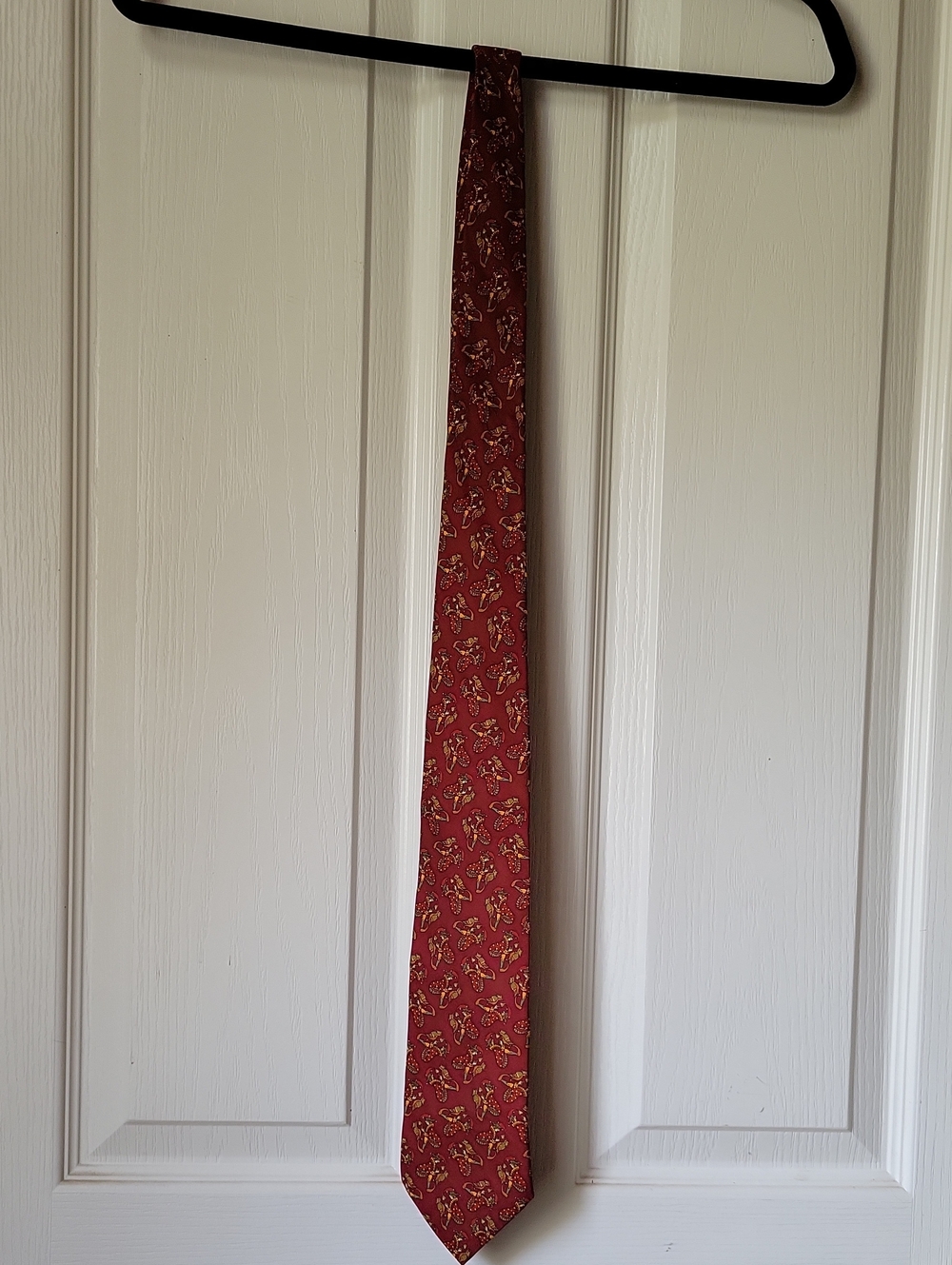 Salvatore Ferragamo Red/Gold Vintage Silk Tie